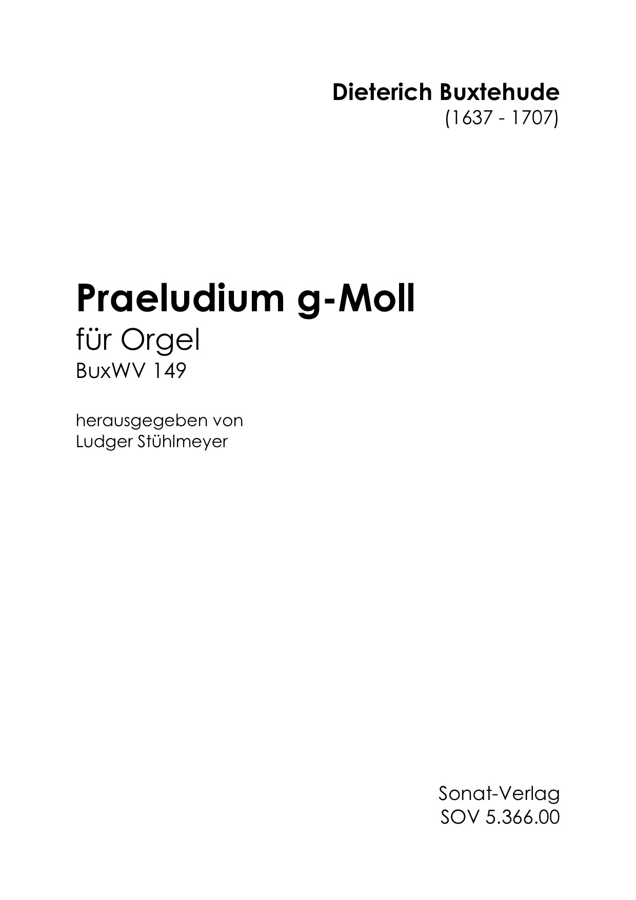 Praeludium g-Moll, BuxWV 149